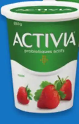 Walmart Activia tubs 650 g yogurt offer