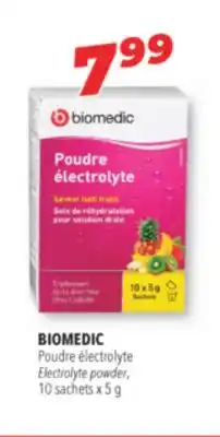 Familiprix Biomedic electrolyte powder offer