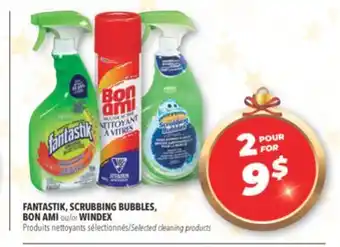 Familiprix Fantastik, scrubbing bubbles, bon ami or windex offer