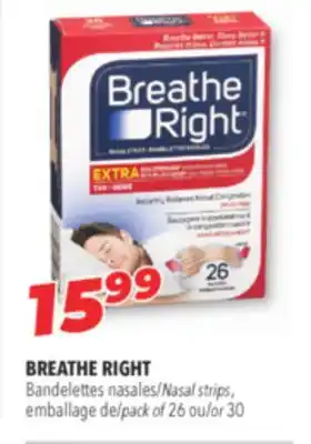 Familiprix Breathe right nasal strips offer