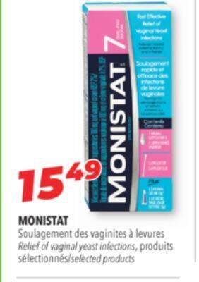 Familiprix Monistat relief of vaginal yeast infections selected products offer