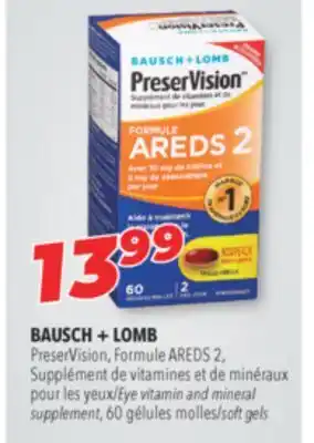 Familiprix Bausch + lomb areds 2, eye vitamin and mineral supplement, 60 soft gels offer