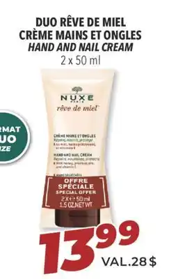 Familiprix Nuxe hand and nail cream offer