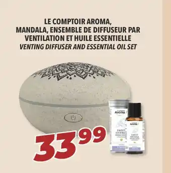 Familiprix Le comptoir aroma, venting diffuser and essential oil set offer