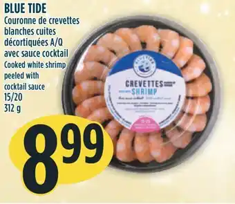 Marché Adonis Blue tide couronne de crevettes blanches cuites décortiquées a/q avec sauce cocktail offer
