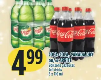 Marché Adonis Coca-cola, canada dry ou sprite boissons gazeuses offer