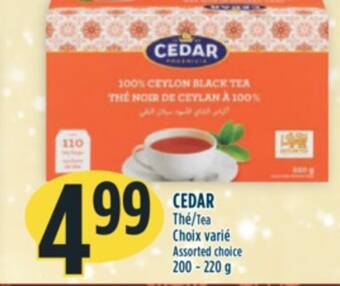 Marché Adonis Cedar thé offer