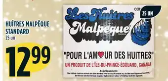 Marché Adonis Huîtres malpêque standard offer