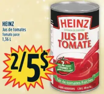 Marché Adonis Heinz jus de tomates offer