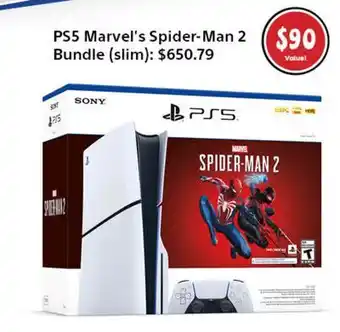 GameStop Playstation 5 console - marvel's spider-man 2 bundle offer