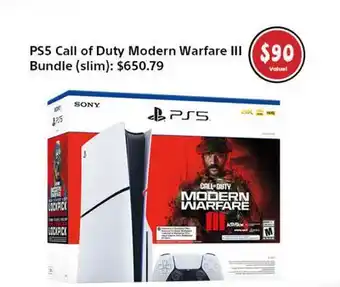 GameStop Ps5 call of duty modern warfare iii bundle (slim) offer