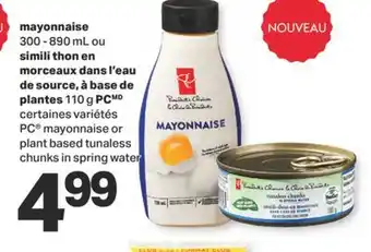 L'Intermarché Mayonnaise 300 - 890 ml ou simili thon en morceaux dans l'eau de source, à base de plantes 110 g offer