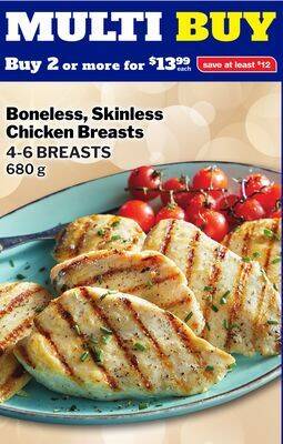 M & M Food Market Boneless, skinless chicken breasts offer