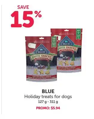 Mondou Blue holiday treats for dogs offer
