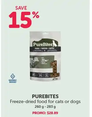 Mondou Purebites freeze-dried food for cats or dogs offer