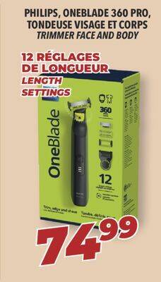 Familiprix Philips oneblade 360 pro, trimmer face and body offer