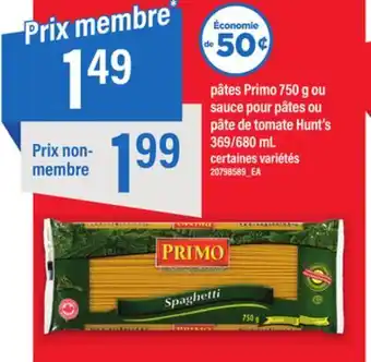 Maxi Pâtes primo 750 g offer