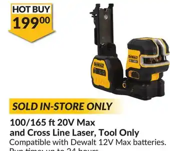 Princess Auto 100/165 ft 20v max and cross line laser, tool only offer