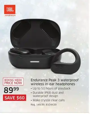 The Source Jbl endurance peak 3 waterproof wireless in-ear headphones offer
