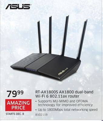 The Source Asus rt-ax1800s ax1800 dual-band wi-fi 6 802.11ax router offer