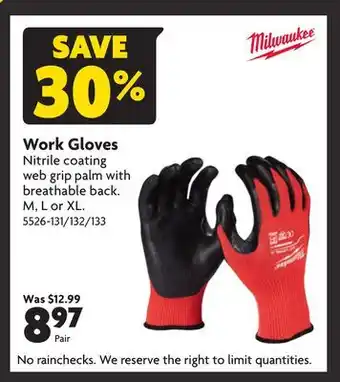 Home Hardware Work gloves offer