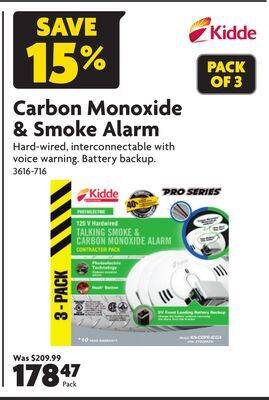 Home Hardware Carbon monoxide & smoke alarm offer