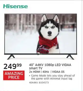 The Source Hisense 40 a4kv 1080p led vidaa smart tv offer