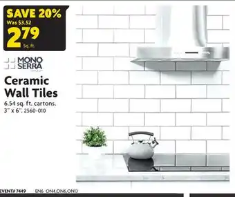 Home Hardware Ceramic wall tiles offer
