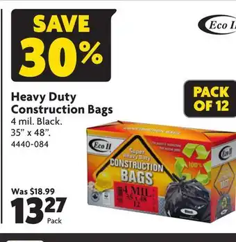 Home Hardware Heavy duty construction bags offer