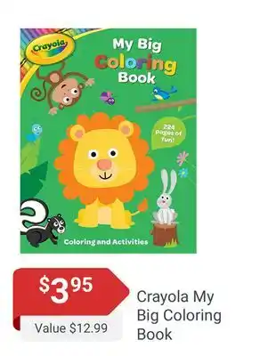 Samko & Miko Toy Warehouse Crayola my big coloring book offer