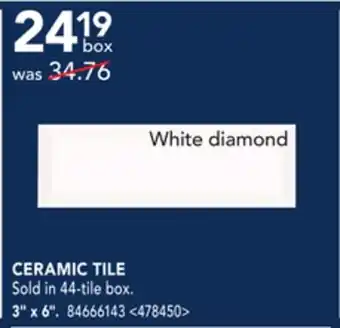 RONA Ceramic tile, 3 x 6 offer