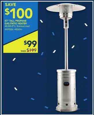 RONA 87 tall propane gas patio heater offer