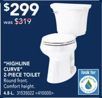 RONA Highline curve 2-piece toilet 4.8-l offer