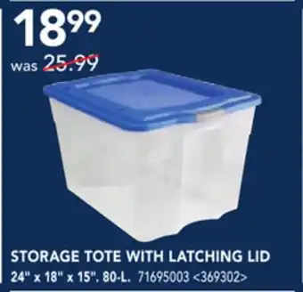 RONA Storage tote with latching lid offer