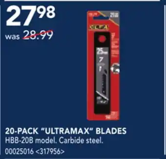 RONA 20-pack ultramax blades offer