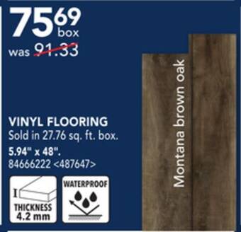 RONA Vinyl flooring 5.94 x 48 offer