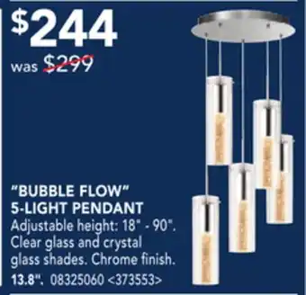 RONA Bubble flow 5-light pendant offer