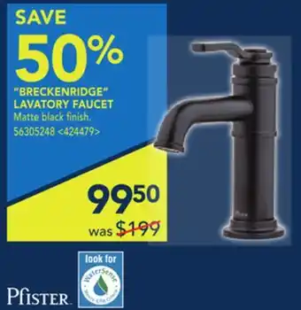 RONA Pfister breckenridge lavatory faucet offer