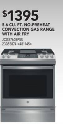 RONA 5.6 cu. ft. no-preheat convection gas range with air fry offer