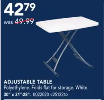 RONA Adjustable table, 30 x 21-28 offer