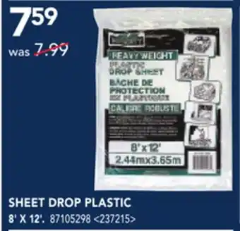 RONA Sheet drop plastic, 8' x 12 offer