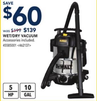 RONA Dewalt wet/dry vacuum offer