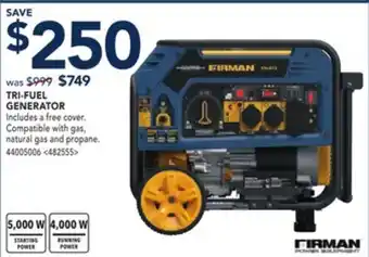 RONA Firman tri-fuel generator offer