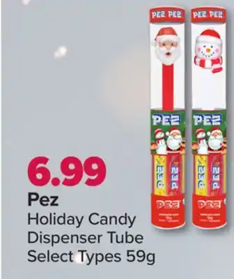 PharmaChoice Pez holiday candy dispenser tube offer