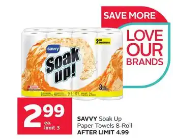 Rexall Savvy soak up paper towels offer