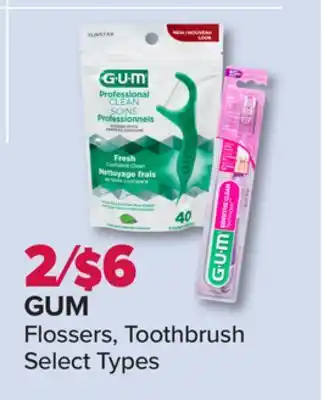 PharmaChoice Gum flossers, toothbrush offer