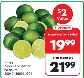 Wholesale Club Limes, 63 count offer