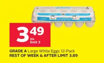 Rexall Grade a large white eggs offer