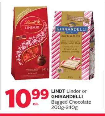 Rexall Lindt lindor or ghirardelli bagged chocolate offer