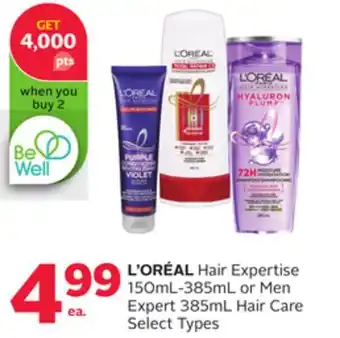 Rexall L' oréal hair expertise 150ml-385ml or men expert 385ml hair care offer